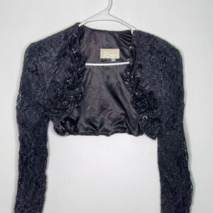 Cache Black Lace Evening Jacket